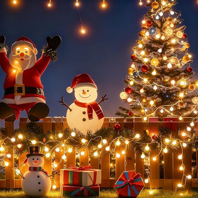 Globe String Lights 38ft 100 Led Indoor USB Ball String Lights Plug in Fairy Lights with Remote Timer Dimmable 8 Mode for Bedroom Dorm Birthday Party Camping Wedding Christmas Decorations, Warm White