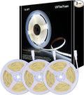 LED Strip Lights 24V Daylight White LED COB 6000K Super Bright LED16.4ft Dotless High Density 14W/m, 8mm Width Cuttable Flexible for Home DIY Commercial Lighting Projects 3 Pack (No Power Supply)