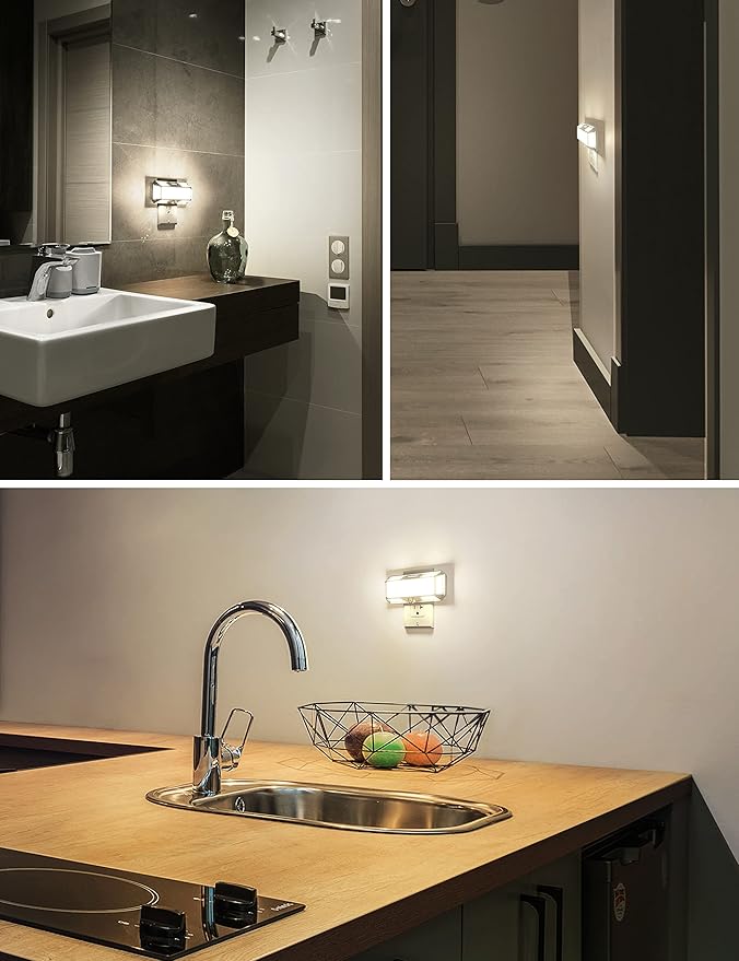 L LOHAS LED Bright Night Lights Plug into Wall, 0-250LM LED Night Light, Dusk to Dawn Sensor, 2W Dimmable Night Light, Daylight 5000K for Bathroom, Adults, Hallway, Bedroom, Stairway
