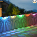 8 Pack Solar Step Lights Led RGB Deck Lights Solar Fence Lights Waterproof for Outdoor Stairs, Step, Balcony, Patio