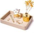 Perfume Tray Valet Tray Night Stand Bedside Organizer| Perfume Organizer Catchall| Perfume Trays for Dresser Vanity Tray for Dresser Countertop| Perfume Holder Nightstand Organizer Women (Beige)