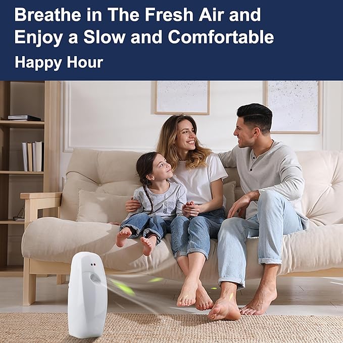 Automatic Wall Mount/Free Standing Air Freshener Dispenser Auto Fragrance Dispenser Programmable Aerosol Spray Perfume Dispenser for Hotel, Bathroom, Office, Commercial Place (White)