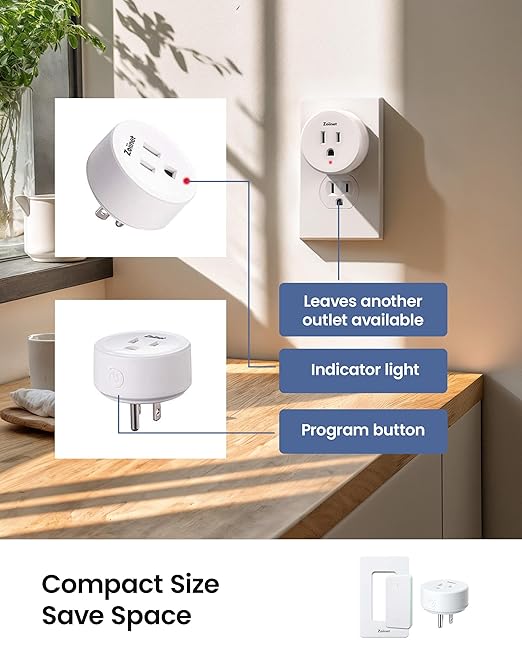 Remote Control Outlet Plug Switch, Buckle Design & Removable Wireless Light Switch, 300 ft, 15A/1500W, Programmable, for Household Appliances(3 Pack)