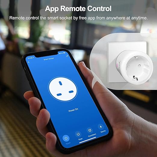 20A Tuya WiFi Smart Plug EU with Power Monitor Function Smart Life App Remote Control Socket Outlet -1 Pc