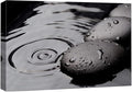 wall26 Canvas Print Wall Art Black Rocks with Ripples in The Water Floral Nature Photography Realism Bohemian Scenic Relax Cool for Living Room, Bedroom, Office - 16"x24"