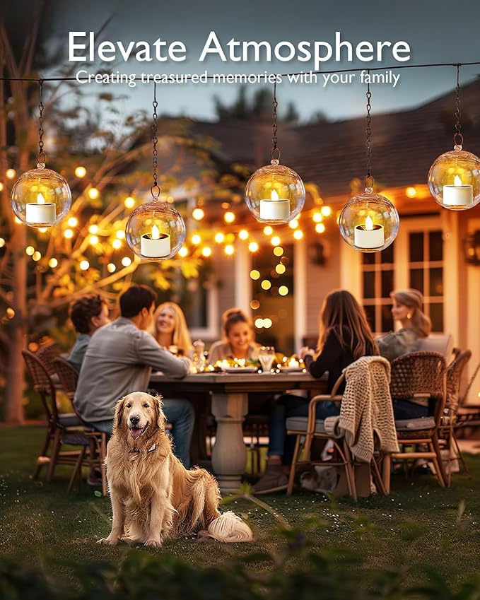 Homemory 12Pcs Solar Tea Lights Outdoor Waterproof, Rechargeable Dusk to Dawn Lighting, Flameless Flickering LED Votive Candles for Fairy Garden Decor, Patio Tables, Christmas Lanterns, Windows
