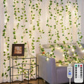 suddus Vines with Lights for Bedroom, 150 LED Fairy Lights with Vines, Pothos Curtain Lights for Bedroom, Dorm, Wedding, Party, Wall, Indoor, Outdoor Decor, 6.5ft x 4.9ft