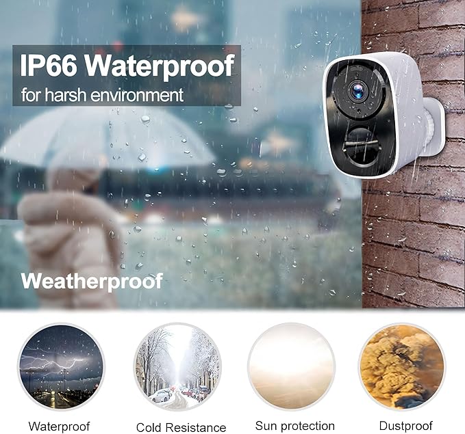 2026 Upgraded 2K Security Cameras Wireless Outdoor (2 Pack), Free Cloud Storage, Long Battery Life, AI Motion Detection, Spotlight & Siren, Waterproof, WiFi Surveillance Outdoor Camera with 2-Way Talk
