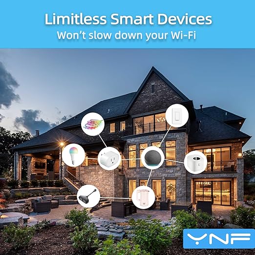 YNF Mini Smart Plug, Simple Setup with One Voice Command, Smart Plugs That Compatible with Alexa , Remote Control, Timer & Schedule, BLE Mesh Plug Requires Alexa Echo （1 Pack）