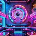 DAJIAYIQI LED Light Decor Wall Art, 3D Wall Sculpture Decoration with Aluminum Frame, Full-screen LED Illuminated Panel, Technological Glowing Wall Art for Bars Hotels E-sports Room(A,80cm)
