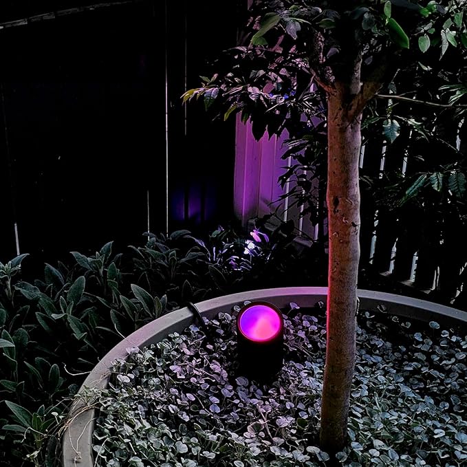 LIFX Supercolor Smart LED Outdoor Spot Light, Wi-Fi Landscape Light with 3 Addressable Color Zones, Millions of Colors & Whites, Low Voltage, App Control, LFX/LV/SPOT/RND