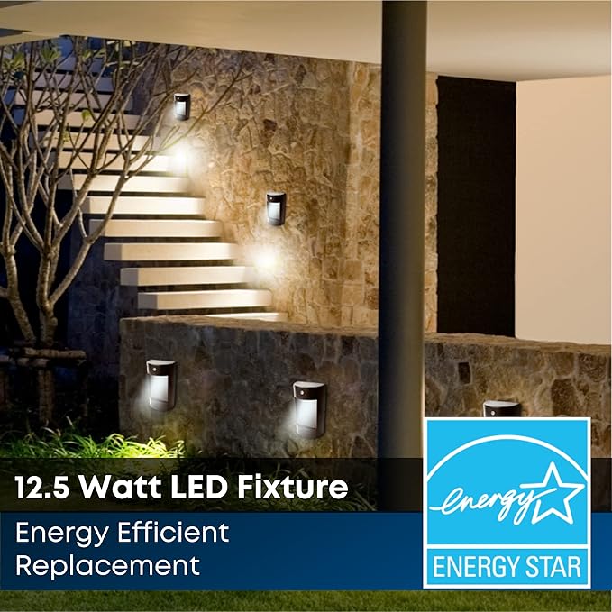 Feit Electric Dusk to Dawn Outdoor Wall Sconce, 12W Half Moon Wall Mount Light Fixture, Integrated LEDs, UV Protected, Weatherproof, 250 Lumens, 5000k Daylight, Hardwired, Bronze S8PHMWM/850/DD/BZ/HD