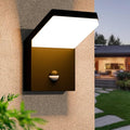 Outdoor Motion Sensor Wall Light Fixture Black LED Porch Light Exterior Wall Mount Sconce IP54 Waterproof for House Garage Front Door Patio,3000K 18W 1800Lumen