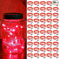 ZGWJ 50 Pack Fairy Lights Battery Operated, 7ft 20 Mini LED Fairy String Lights Silver Wire 3 Modes for DIY, Parties, Wedding, Bedroom, Halloween Christmas Decoration Red