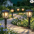 Greluna Solar Pathway Lights Outdoor 10 Pack, Auto On/Off Waterproof Solar Garden Lights, Energy Saving LED Landscape Outside Lights for Yard, Walkway, Patio & Driveway Decor