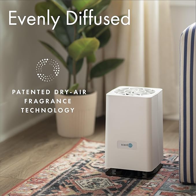 ScentAir Whisper Essential | Diffuser Machine, Scents up to 800 Sq. Ft Room, Compatible with Alexa & Google, WiFi & Bluetooth Enabled, Cartridge Sold Separately (White)