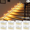 NIORSUN Motion Sensor Night Light, Rechargeable Stair Lights Indoor, 3 Colors and Motion Modes 2000mAh Battery Night Light with Light Sensor for Stairway, Hallway, Bathroom, Kitchen White 8 Pack