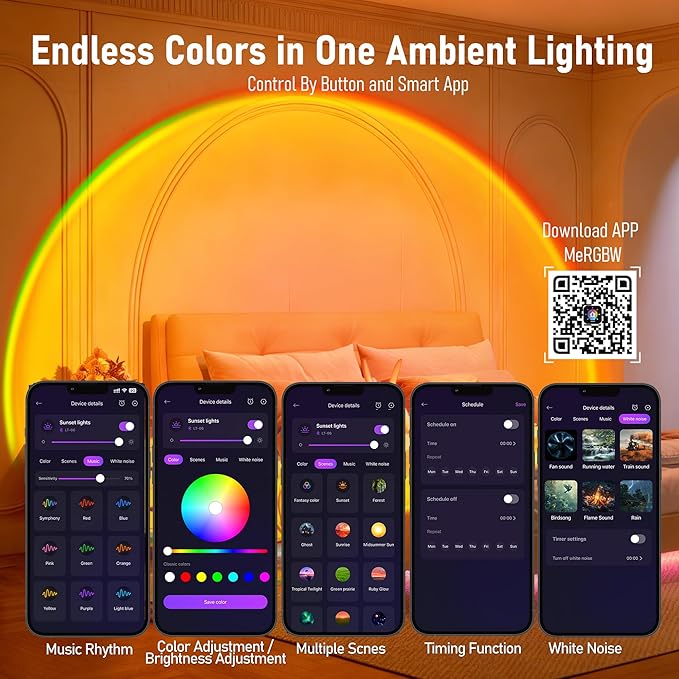 Astronaut Sunset Lamp Projector,720° Rotation Magnetic Head LED Night Light,Endless Colors Aesthetic Mood Lighting for Room Decor,Sunset Light for Tiktok,Party,Photography,Space Gifts for Kids/Adults