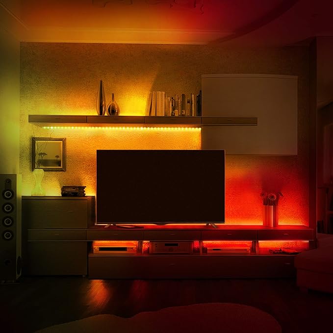 Monster LED Strip Short Wi-Fi Multi-Color LED Light Strip 6.5Ft, Smart App, Customizable Settings, Any Space, Voice-Control, Alexa, Google Assistant, Easy Installation