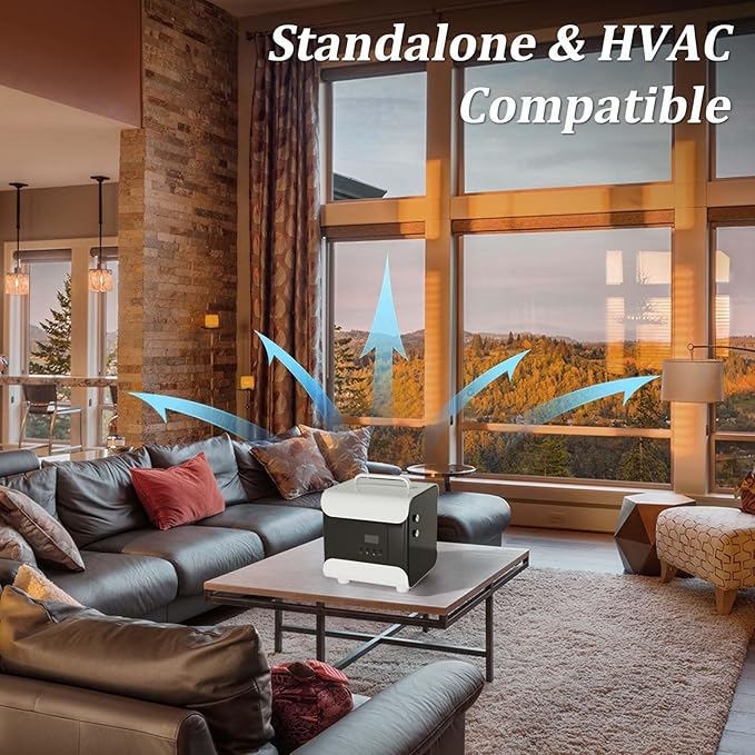 Whole House HVAC Scent Diffuser - 5000 Sq Ft Coverage, Wi-Fi & Bluetooth App Control, 1000ML Hotel Collection, Waterless Cold Air Diffuser for Large Rooms & Commercial Use, Metal Design
