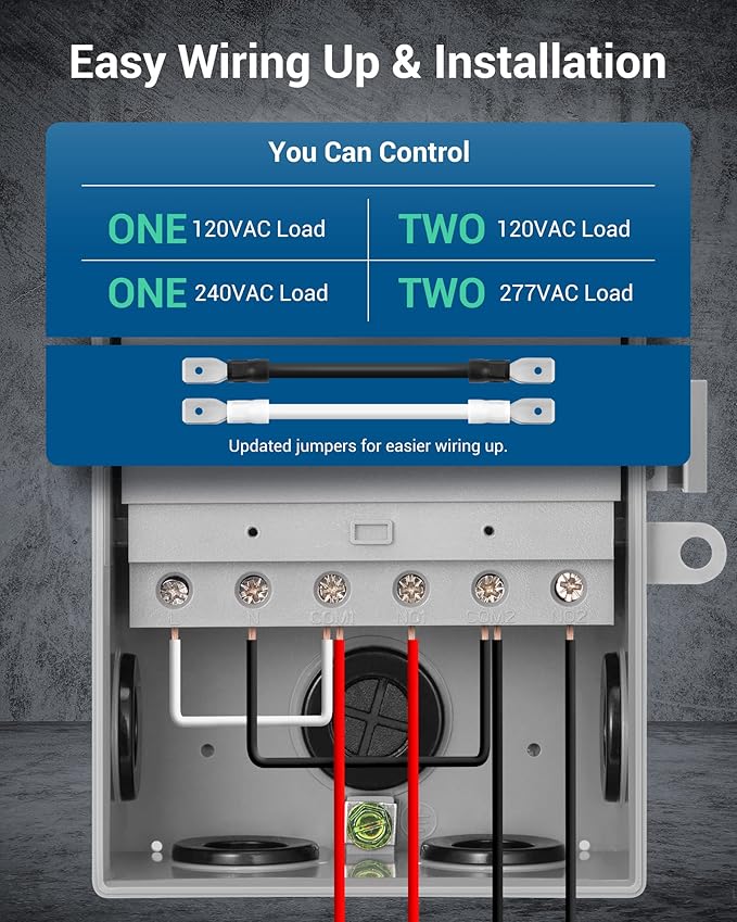 DEWENWILS WiFi Pool Pump Timer, Heavy Duty 40A 120-277 VAC 2HP Wireless Controller Timer for Pool, Water Heater, Works with Alexa, Google Assistant, Smart Life, ETL Listed