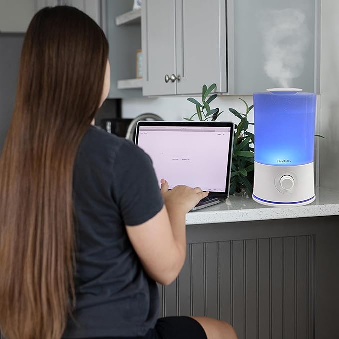 BlueHills Premium Set of Two Large 5000 ML XL and 2000 ML Essential Oil Diffusers Humidifier Combo for Large Room Home with Décor LED Lights Great Gift – White