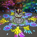 ODEETRONIC Solar Hummingbird Lantern with Colorful Projection - Hummingbird Birthday Gifts for Women Mom Grandma, Multicolor Hanging Lights Outdoor Waterproof, Solar Lantern Lights for Garden Patio