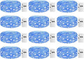 12 Pack Fairy Lights with Timer Battery Operated, 3 Modes 7ft Mini Twinkle Lights Waterproof, 20 LED Bulk String Light for Mason Jars Christmas Decoration Wedding Table Centerpieces,Blue
