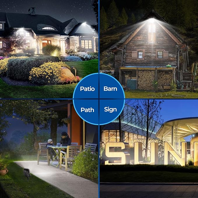 CINOTON 50W LED Flood Light Outdoor, 7000LM IP65 Waterproof Security Wall Pack Light Fixture with 180°Knuckle for Patio Porch Garage Garden Lanscape 5000K Daylight 100-277V 1 Pack