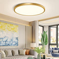 12Inch Gold Flush Mount Ceiling Light Fixture , 24W(240W Equivalent), 3200LM, 4000K Natural White, IP40, Flat Modern Round LED Ceiling Lights for Bedrooms, Living Rooms, Bathrooms, Stairwells, etc.