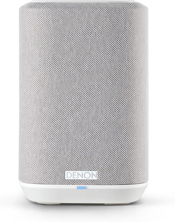 Denon Home 150 NV Home Stereo Wireless Speaker (White), Bluetooth Wireless, 1" Tweeter, 3.5" Woofer, HEOS Built-in, AirPlay 2, Multi-Room Streaming, Simple Setup, Compact Design