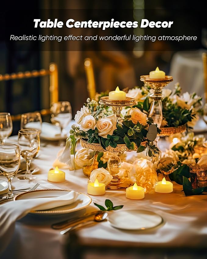 BEICHI Flameless Candles, 12/24/50/100/150 Pack Tea Lights Battery Operated, No Flickering Votive Candles LED Tea Lights for Halloween Christmas Wedding Home (100 Pack, Ivory Shell)