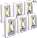 VIBELITE Closet Light, Battery Operated Switch Light, Tap Light, Touch, Push Night Lights, Wall Wireless Mount Under Cabinet, Shelf, Shed, Kitchen, Garage, Attic, RV, Lighting Installations (6-Pack)