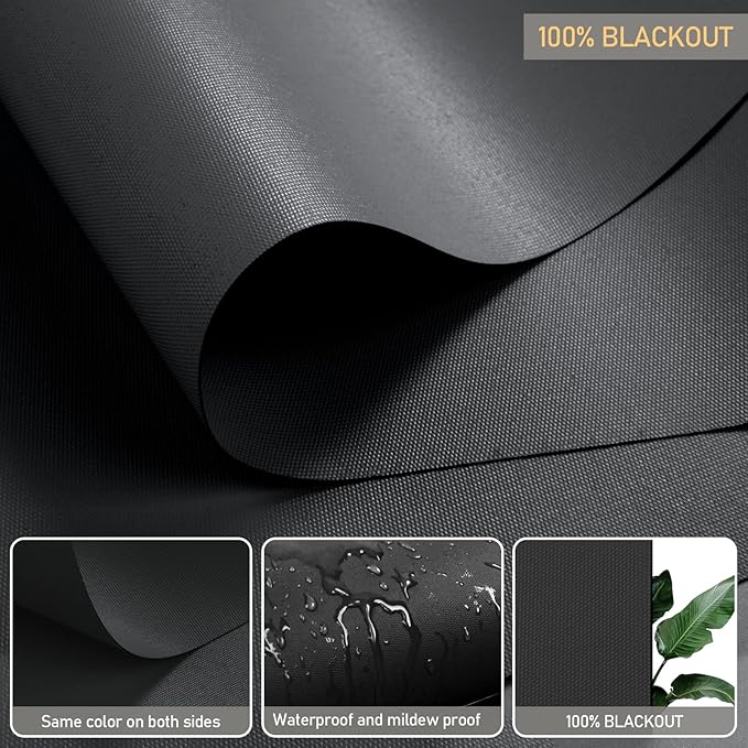 ACMEART Motorized Blackout Blinds Shades for Windows,Rechargeable Electric Roller Shades with Remote,Smart Blinds Work with Solar Panels for Home and Office,Custom Size,(Black)
