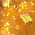 Fairy Lights Battery Operated, 60 LED Fairy String Lights Waterproof Silver Wire 5 Feet Firecracker Starry Light for DIY Wreath Home Wedding Bedroom Mason Jar Holiday Christmas Ramadan Decorations