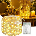 16FT 50 LED Fairy Lights Battery Operated with Timer, 8 Modes USB Mini Twinkle Light, Small String Lights for Tree Wreath Vase Bedroom DIY Holiday Wedding Party Decorations-Warm White