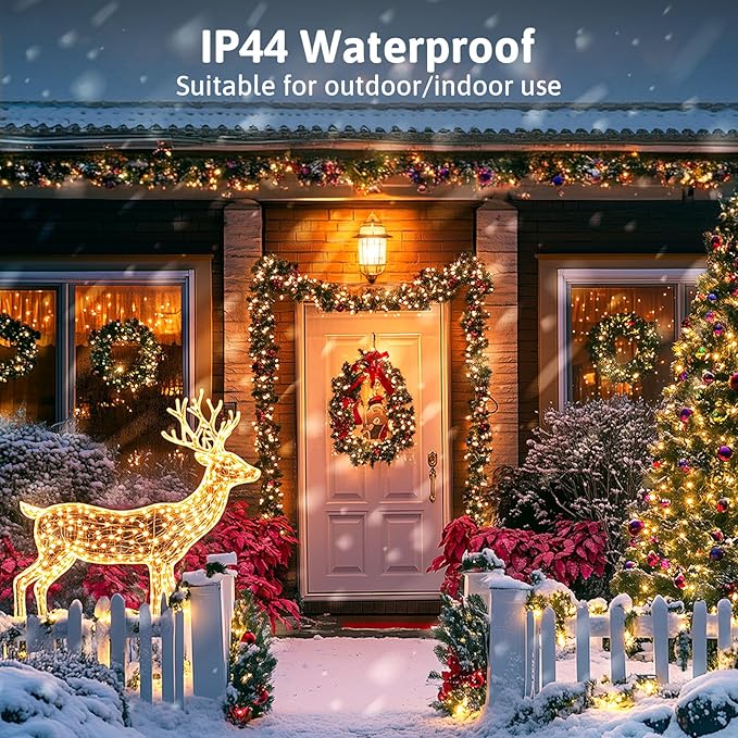33ft 100 LED Fairy Lights Battery Operated with Remote, HALHSAP Battery Powered String Lights, Waterproof Twinkle Fairy Lights for Bedroom DIY Party Wedding Indoor Outdoor Christmas Decorations 2 PACK