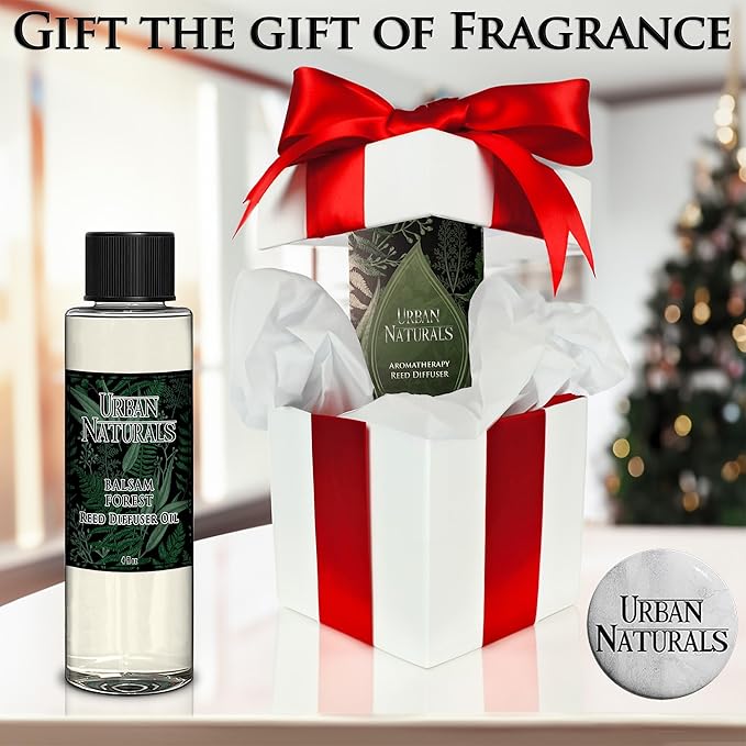Urban Naturals Moroccan Amber Reed Diffuser Refill Set | Includes a Free Set of Reed Sticks! 4 oz. | Great Gift Idea Home Fragrance Lovers!