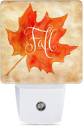 Fall Autumn Maple Leaf Night Light Plug in Wall Lamp Smart Dusk to Dawn Sensor for Home Decorative, Kids Room Bedroom Bathroom Kitchen Hallway Gifts