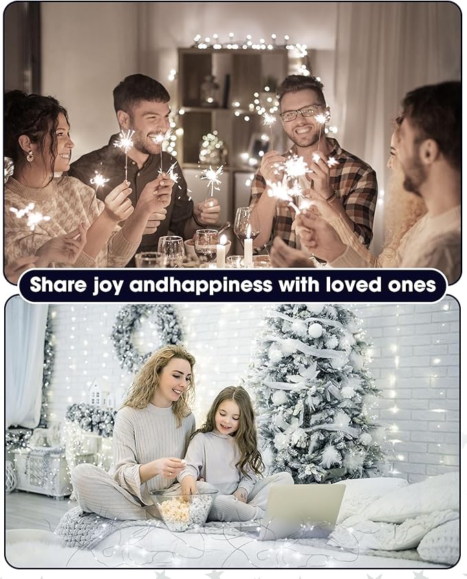 Riakrum 7ft 20 Fairy Lights Battery Operated [3 Styles], LED String Lights Bulk Waterproof String for Christmas Mason Jars Wedding Engagement Party Decorations Table Centerpiece(White,25 Pack)