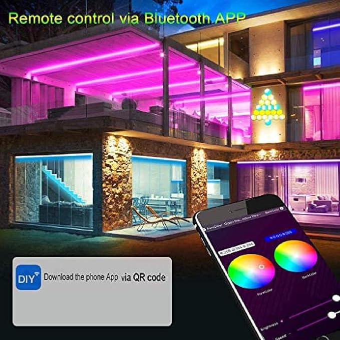 KRASS App Control RGB Hexagon Lights Wall Lamp LED DIY Smart Wall Light Panels Music Sync for Living Room Party Bar Cafe (Pack of 6),Collector88