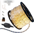 WYZworks 1656LEDs 150ft LED Outside Rope Lights, Outdoor ETL Certified Waterproof Permanent 360 Degree Light Emitting, Flexible Tube, Connectable, Christmas Palm Tree Exterior Landscape, Warm White