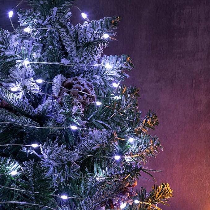 Fairy Lights Plug in,660FT 2000LEDs Waterproof Led String Lights,8 Modes Remote Twinkle Light for Outdoor Indoor Christmas Wedding Birthday Garden Party Decorations,Silver Wire,Cool White