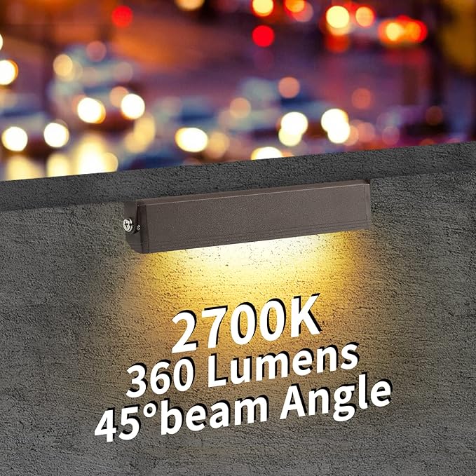 8-Packs 3W 7 Inch LED Hardscape Paver Lighting,12V AC/DC Low Voltage Retaining Wall Lights,LED Landscape Lighting,2700K Soft White Outdoor Step Light,50,000 Hours Lifespan