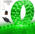 WYZworks 216LEDs, 20ft LED Outside Rope Lights, Waterproof Permanent Outdoor ETL Certified Connectable Clear Tube, Christmas Palm Tree Holiday Decorative Landscape Patio Accent Lighting - Green