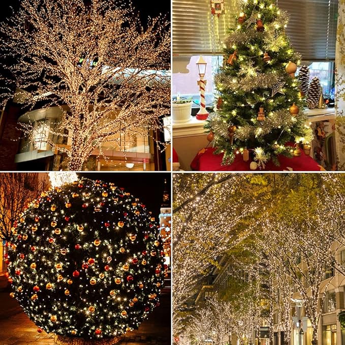 660FT Extra Long Fairy Lights Plug in 2000 LED Silver Wire Outdoor Waterproof LED String Lights with Remote for Living Bed Room, Backyard, Patio, Garden, Porch, Christmas Tree