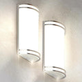 ASD LED Indoor Wall Mount Light Fixture - 14 Inch 20W Modern Interior Nickel Dimmable Wall Sconce Light - ETL 3000K 4000K 5000K Adjustable - Hallway, Bedroom LED Wall Lights, 2 Pack