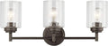 Kichler Winslow 21.5" Vanity Light in Olde Bronze®, 3-Light Transitional Bathroom Light with Clear Seeded Glass. (21.5" W x 9.25" H), 45886OZ