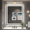 30x36 Inch Led Mirror for Bathroom with Front Light and Backlit, Bathroom Mirror with Led Lights, Vanity Mirror with Lights for Wall, Anti-Fog, Dimmable, Memory Function, Tempered Glass