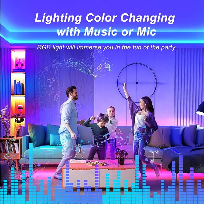 LEPOTEC 3 Pcs RGB LED Wall Lights,Wall Sconces Lamp with App Remote Control,Gaming Light Bar,Under Cabinet Lighting with Music Sync,Rechargeable Battery Operated Night Closet Light for Living Room